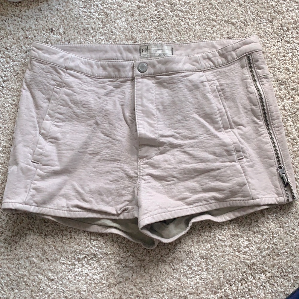 Free People Faux Leather Shorts